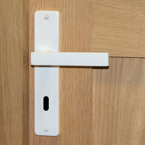 CHRISLIGNE - Ens poig/plaq 195 cle joffrin alu blanc mat - large
