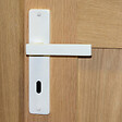 CHRISLIGNE - Ens poig/plaq 195 cle joffrin alu blanc mat - vignette