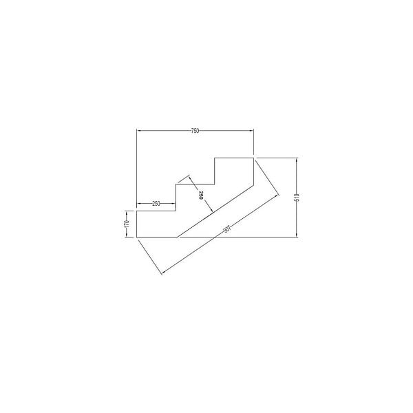 DECKLINEA - Escalier Bois Exterieur - 3 Marches Pleines - Largeur : 1m20 - Hauteur : 51cm - Avec Contremarches - Pin du Nord - Traité Autoclave - large