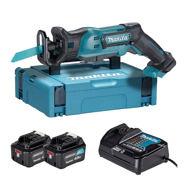 MAKITA - Scie sabre 10.8 V CXT -  - avec 2 batteries 12V 4.0 Ah - chargeur - MakPac - JR103DSMJ - large