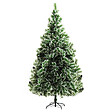HOMCOM - Sapin de Noël artificiel aspect enneigé Ø 100 x 210H cm 968 branches épines imitation Nordmann grand réalisme - vignette