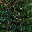 HOMCOM - Sapin de Noël artificiel lumineux fibre optique multicolore + support pied Ø 60 x 120H cm 130 branches étoile sommet brillante vert - vignette