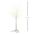 HOMCOM - Arbre lumineux LED bouleau - décoration lumineuse - 96 LEDS blanc chaud - norme IP 44 - usage intérieur/extérieur - 1,5H m - métal PP blanc - vignette