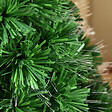 HOMCOM - Sapin de Noël artificiel lumineux fibre optique multicolore + support pied Ø 48 x 90H cm 90 branches vert - vignette