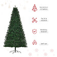 HOMCOM - Sapin de Noël artificiel Ø 120 x 240H cm 1499 branches épines imitation Nordmann grand réalisme vert - vignette