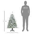 HOMCOM - Sapin de Noël artificiel aspect enneigé Ø 70 x 120H cm 200 branches épines imitation Nordmann grand réalisme - vignette