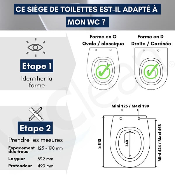 WC CLEAN - Abattant wc japonais lavant électronique - large