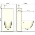 GODART - Pack WC suspendu avec lave-mains intégré + cuvette gain de place sans bride corolla Noir mat - vignette