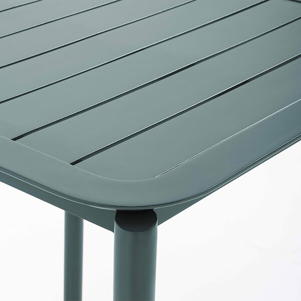 OVIALA - Table carrée de terrasse (70x70cm) vert foncé - Almada - large
