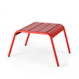 OVIALA - Lot de 2 fauteuils relax avec repose-pieds en métal rouge - Palavas - vignette