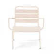 OVIALA - Fauteuil de jardin bas relax acier ivoire - Palavas - vignette