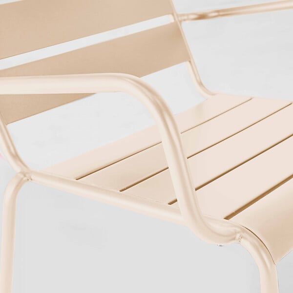 OVIALA - Fauteuil de jardin bas relax acier ivoire - Palavas - large