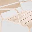 OVIALA - Fauteuil de jardin bas relax acier ivoire - Palavas - vignette