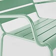 OVIALA - Fauteuil de jardin bas relax acier vert sauge - Palavas - vignette