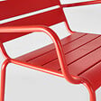 OVIALA - Fauteuil de jardin bas relax acier rouge - Palavas - vignette