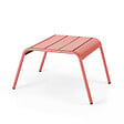 OVIALA - Lot de 2 fauteuils relax avec repose-pieds en métal argile - Palavas - vignette
