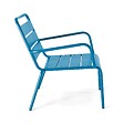 OVIALA - Fauteuil de jardin bas relax acier bleu pacific - Palavas - vignette