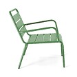 OVIALA - Fauteuil de jardin bas relax acier vert cactus  - Palavas - vignette