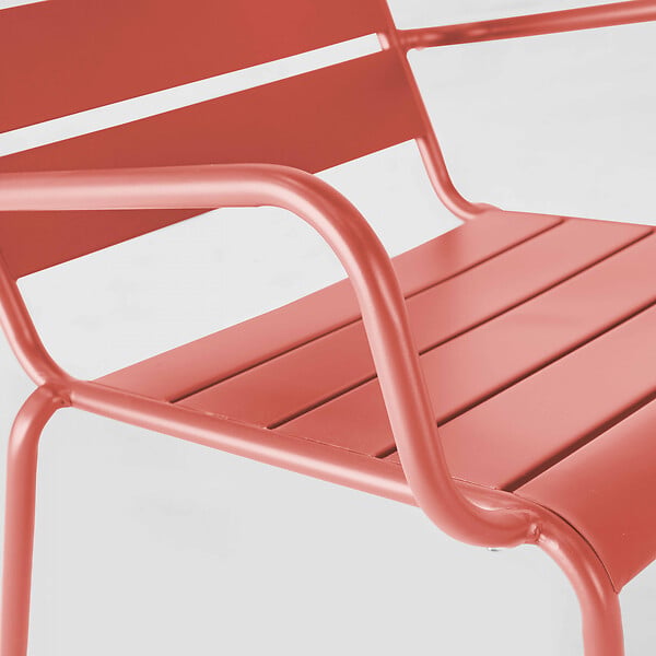 OVIALA - Fauteuil de jardin bas relax acier argile - Palavas - large
