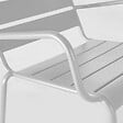 OVIALA - Fauteuil de jardin bas relax acier blanc - Palavas - vignette