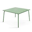 OVIALA - Ensemble table de jardin et 8 chaises en métal vert cactus - Palavas - vignette