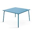 OVIALA - Ensemble table de jardin et 8 chaises en métal bleu pacific - Palavas - vignette