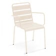 OVIALA - Ensemble table de jardin et 8 fauteuils en métal ivoire et gris - Palavas - vignette