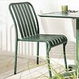OVIALA - Chaise design de terrasse en aluminium vert foncé - Faro - vignette