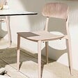 OVIALA - Lot de deux chaises en polypropylène rose - Sofia - vignette