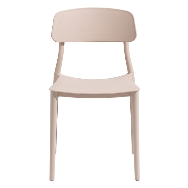 OVIALA - Lot de deux chaises en polypropylène rose - Sofia - large
