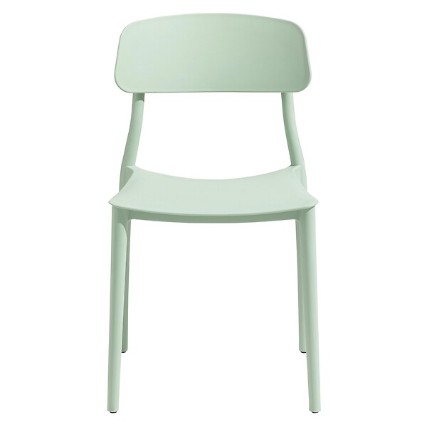 OVIALA - Lot de deux chaises en polypropylène vert menthe - Sofia - large