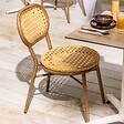 OVIALA - Chaise de terrasse en aluminium et rotin synthétique - Portimao - vignette
