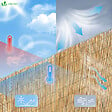 VOUNOT - Canisse en roseau renforcée Brise vue naturel avec attaches de fixation 100x600cm - vignette