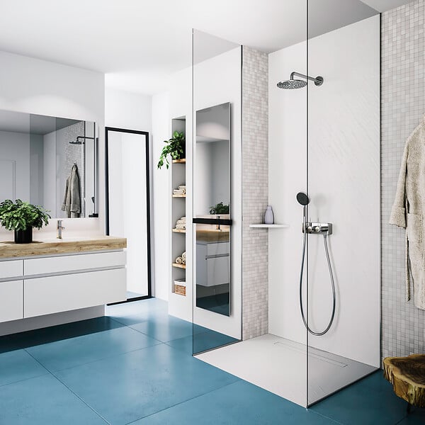 U-TILE - Barre porte serviette acier inox brossé pour modèle 1200 W - large