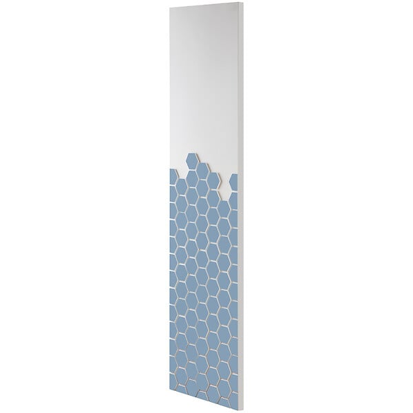 U-TILE - Radiateur électrique Hexagone - coloris bleu jean et blanc - 800 Watts - 180 x 40 cm vertical - large
