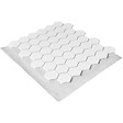 U-TILE - Mosaïque en solid surface 30 x 30 cm - format hexagone blanc pur lisse - vignette