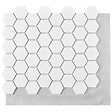 U-TILE - Mosaïque en solid surface 30 x 30 cm - format hexagone blanc pur lisse - vignette