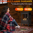 HOMCOM - Cheminée bioéthanol sur pied style néo-rétro poêle - brûleur 1,2 L - contrôle de flamme et manche inclus - acier noir - vignette
