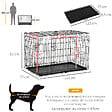 PAWHUT - Cage de transport pour chien pliable - 2 portes verrouillables - plateau amovible - dim. 121L x 77l x 82H cm - acier ABS noir - vignette