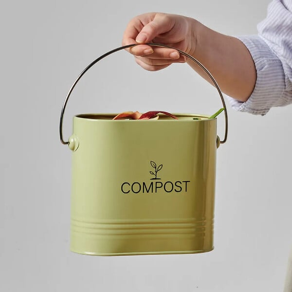 GUILLOUARD - Seau à Compost Ovale 7l Vert Sauge - 040631 - large