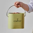 GUILLOUARD - Seau à Compost Ovale 7l Vert Sauge - 040631 - vignette