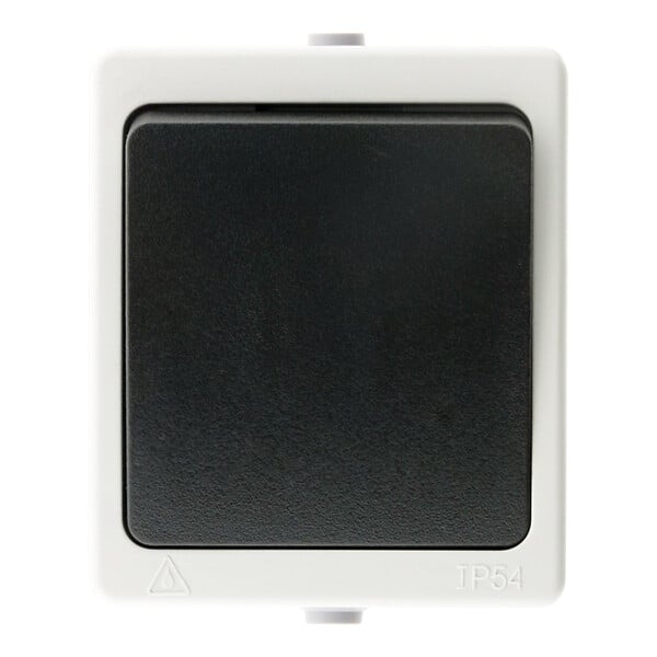 ZENITECH - Interrupteur va et vient 10A IP54 - noir - Aquae - Zenitech - large