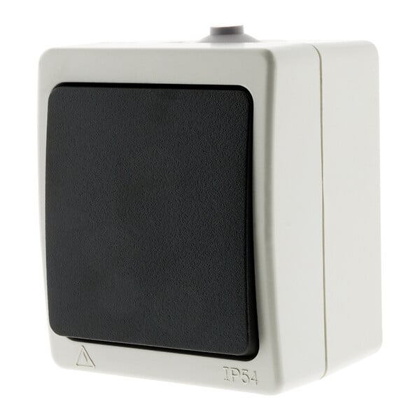 ZENITECH - Interrupteur va et vient 10A IP54 - noir - Aquae - Zenitech - large