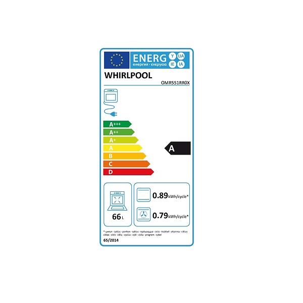 WHIRLPOOL - Four Intégrable Multifonction 71l 60cm Pyrolyse Inox - OMR551RROX - large