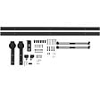 HOMCOM - Kit de porte coulissante système galandage pour porte épaisseur 40-55 mm longueur rail 2,44 m charge max. 90 Kg acier au carbone noir - vignette
