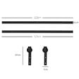 HOMCOM - Kit de porte coulissante système galandage pour porte épaisseur 40-55 mm longueur rail 2,44 m charge max. 90 Kg acier au carbone noir - vignette