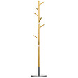 HOMCOM - Porte-manteau design scandinave branches 8 patères Ø 37,8 x 175,6H cm piètement métal gris bois bambou verni - vignette