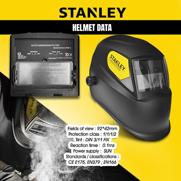 STANLEY - Poste à souder MMA Inverter 160A + Masque auto-assombrissant 11DIN - Stanley - large
