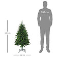 HOMCOM - Sapin de Noël artificiel avec 310 branches, support en acier, arbre de Noël artificiel avec socle pliable en acier, hauteur 120 cm, vert - vignette