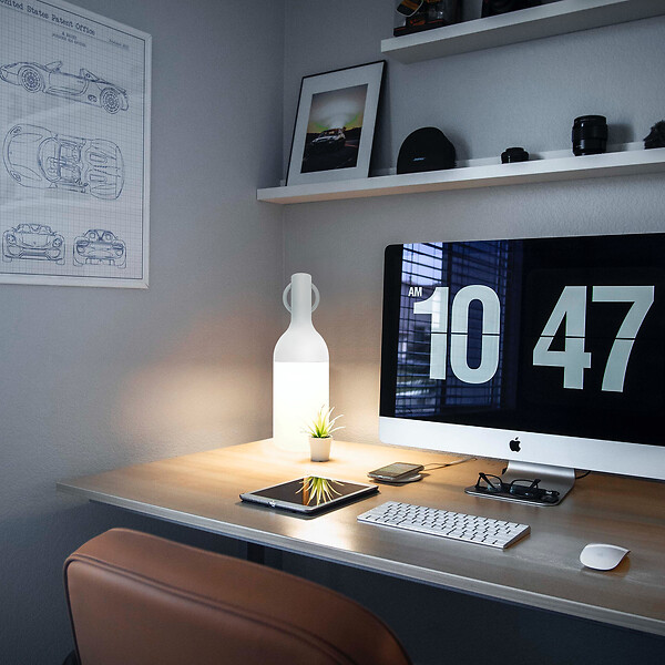 DESIGNERBO - Lampe LED rechargeable H31 - Blanc - IP44 - 3W - large